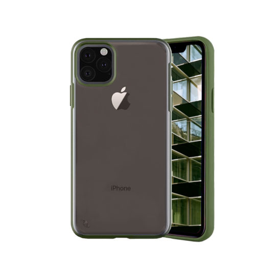 Case Slim for iPhone 11 Pro Max Olive Colour Face View