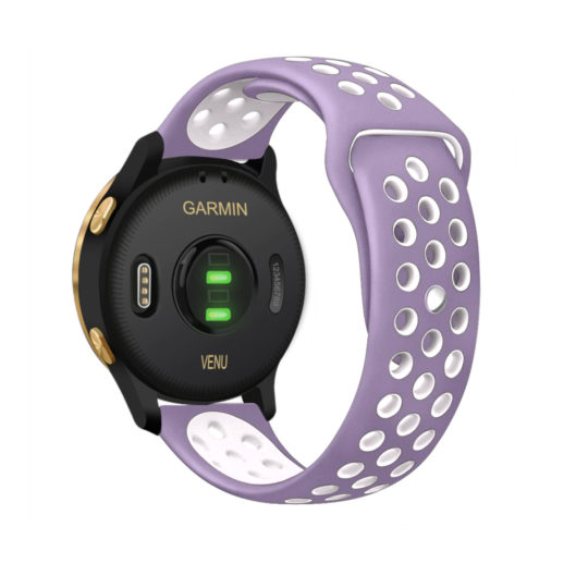 Sport Active Garmin Watch Strap Light Purple/White Colour Back View