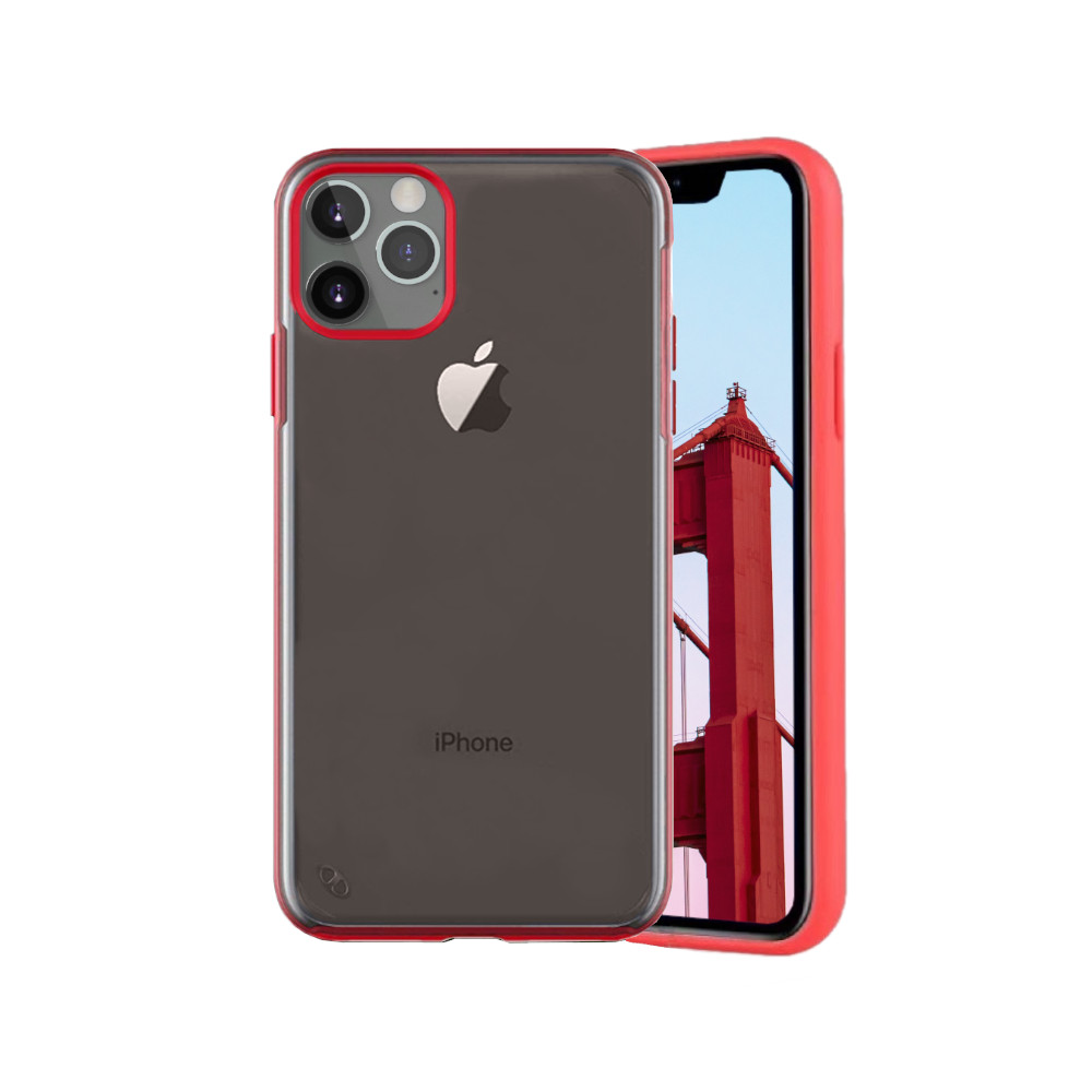 Case Slim for iPhone 12 Mini Pro Max Red Colour Face View