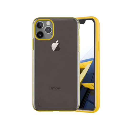 Case Slim for iPhone 12 Mini Pro Max Yellow Colour Face View