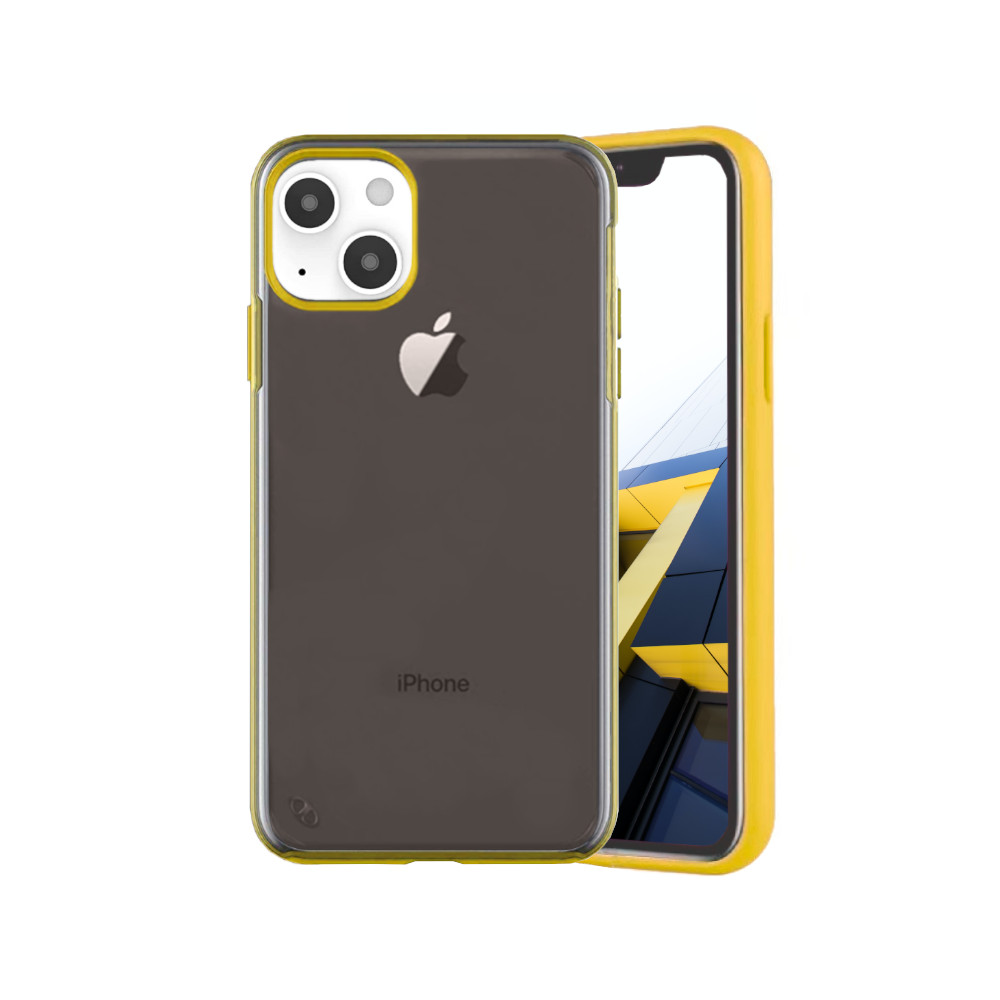Case Slim for iPhone 13 Mini Pro Max Yellow Colour Face View