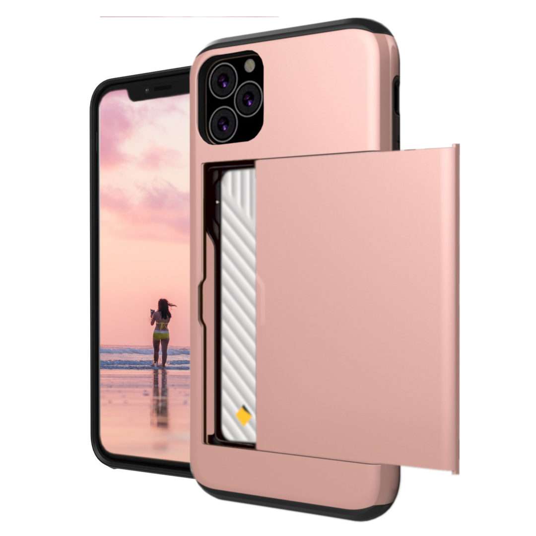 Case Wallet for iPhone 11 Rose Gold Colour Face View