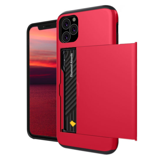 Case Wallet for iPhone 11 Pro Max Red Colour Face View