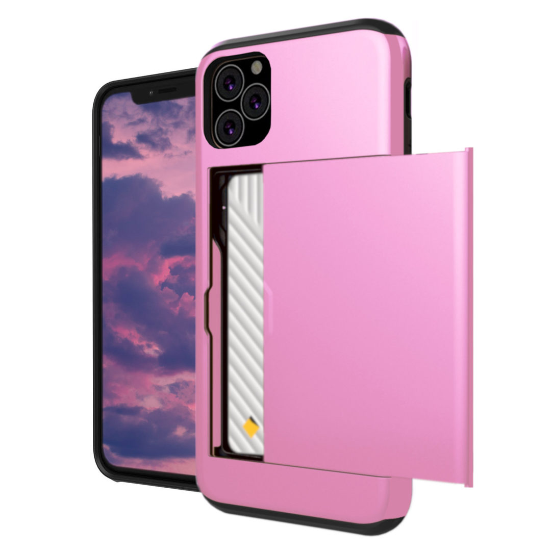 Case Wallet for iPhone 11 Pro Max Pink Colour Face View