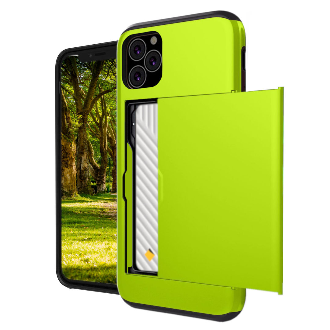 Case Wallet for iPhone 11 Pro Max Green Colour Face View