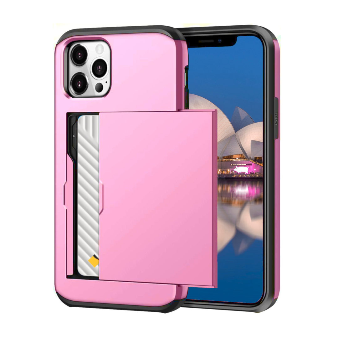 Case Wallet for iPhone 13 Mini Pro Max Pink Colour Face View