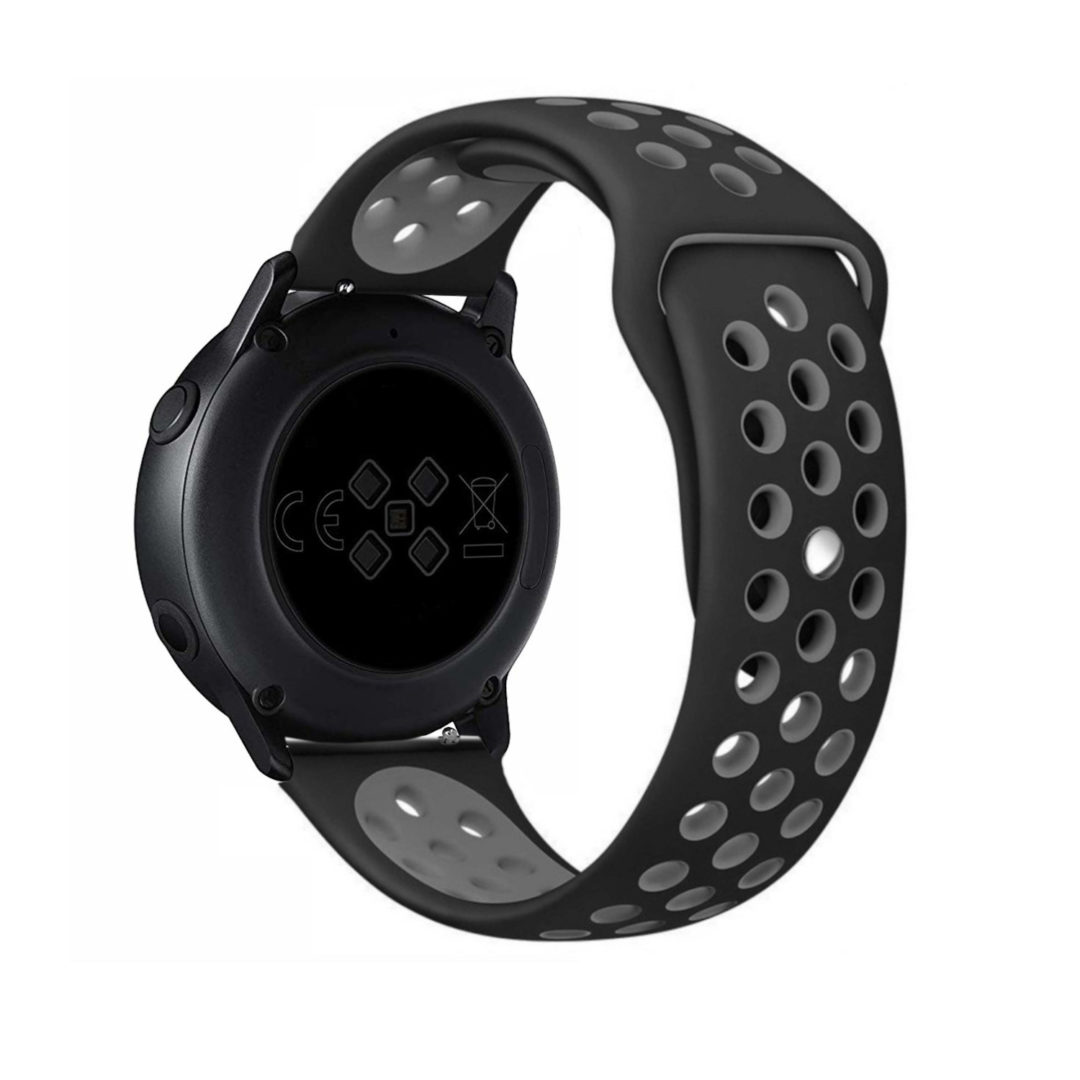 Sport Active Samsung Galaxy Watch Strap Black/Grey Colour Back View