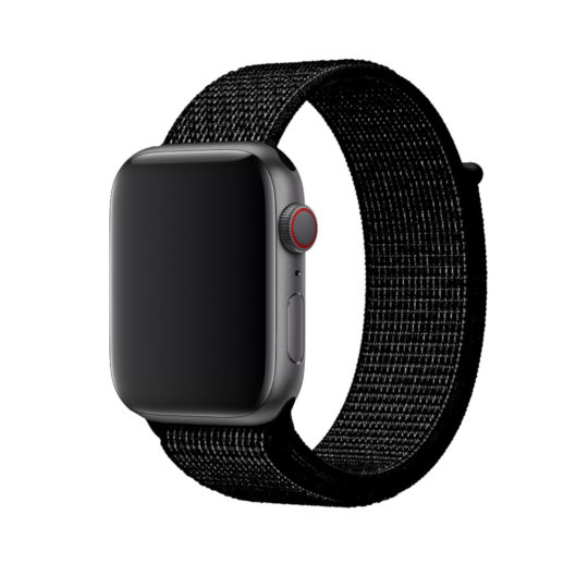 Sport Loop Apple Watch Strap Black Colour Back View