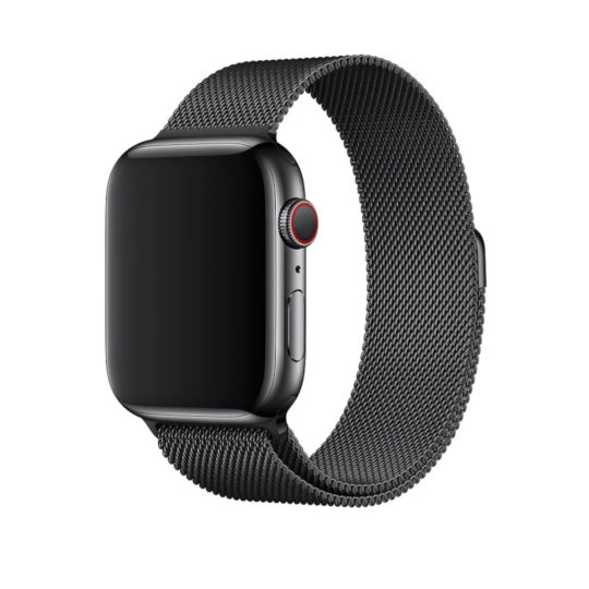 Milanese Loop Apple Watch Band Black Colour Back View