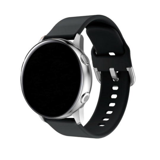 Silicone Samsung Galaxy Watch Strap Black Colour Back View