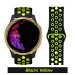 Black/Yellow Sport Active Band for Garmin Watch