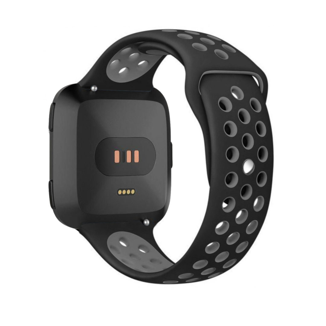 Sport Active Fitbit Watch Strap Black/Grey Colour Back View