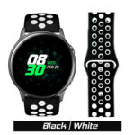 Black/White Sport Active Band for Samsung Galaxy Watch