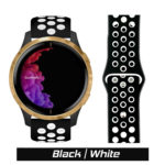 Black/White Sport Active Band for Garmin Watch