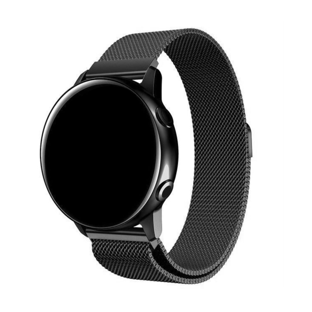 Milanese Loop Samsung Galaxy Watch Strap Black Colour Back View