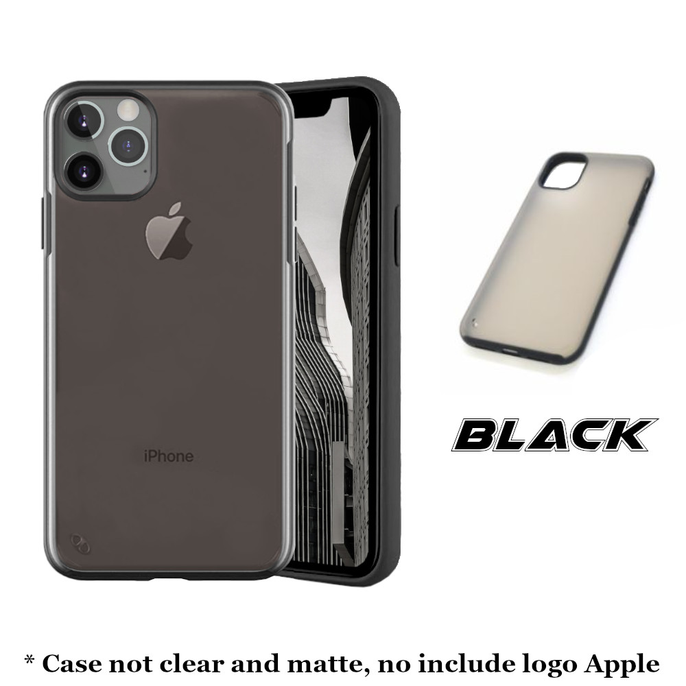 Case Slim for iPhone 12 Mini Pro Max Black Colour Back View