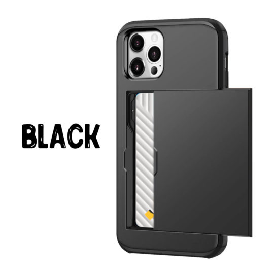 Case Wallet for iPhone 13 Mini Pro Max Black Colour Back View