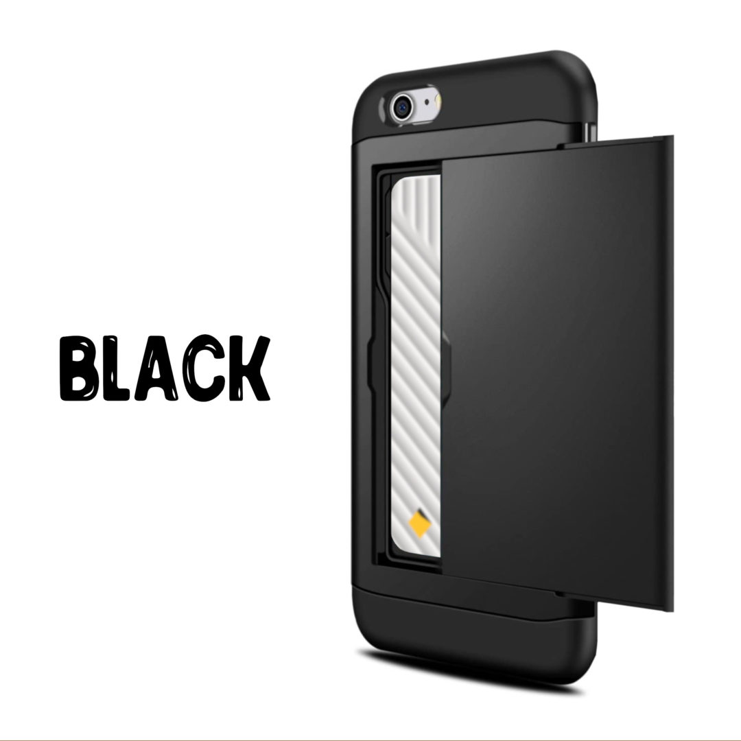 Case Wallet for iPhone 7 Plus Black Colour Back View