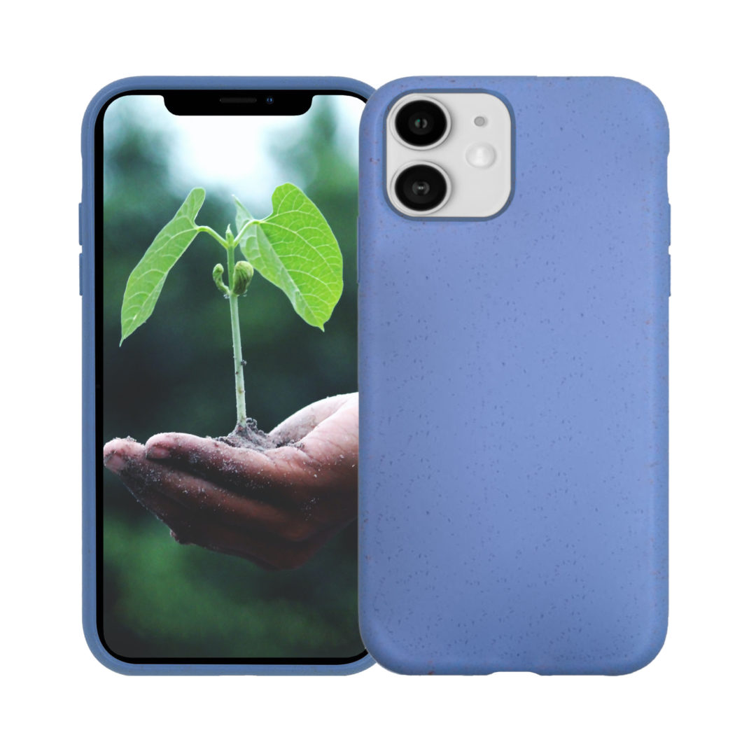 Case Biodegradable for iPhone 11 Pro Max Blue Colour Face View