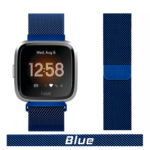 Blue Milanese Loop Bands For Fitbit VERSA Watch
