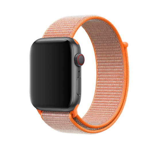 Sport Loop Apple Watch Strap Bright Orange Colour Back View