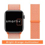 Bright Orange Multicolour Nylon Hook-and-Loop for Apple Watch Band