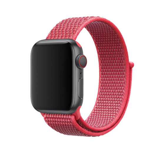 Sport Loop Apple Watch Strap Bright Pink Colour Back View