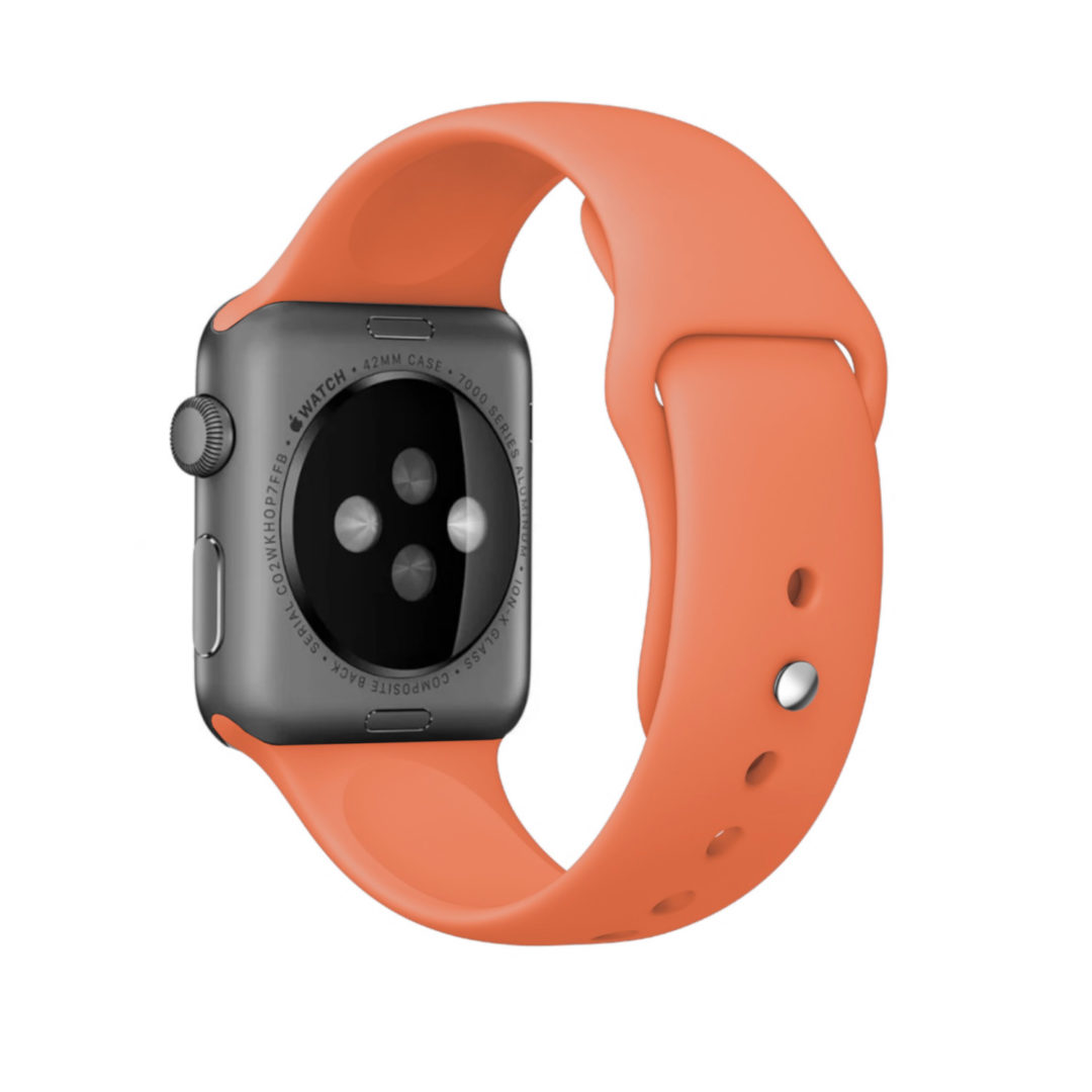Sport Band Apple Watch Coral Colour Back View