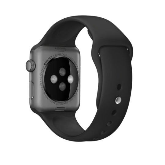Sport Band Apple Watch Dark Grey Colour Back View