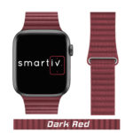 Dark Red Microfiber Leather Loop for Apple Watch