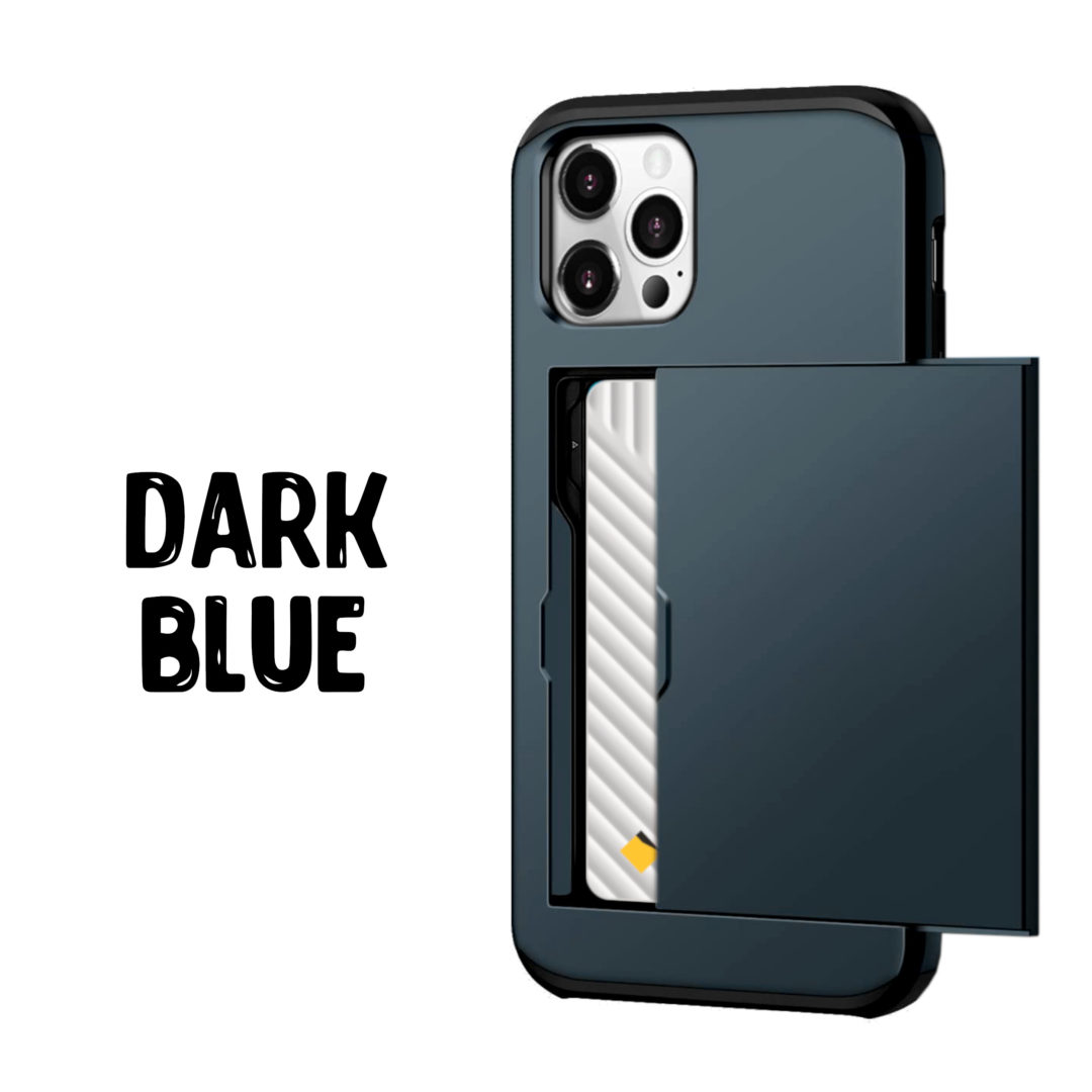 Case Wallet for iPhone 13 Mini Pro Max Dark Blue Colour Back View