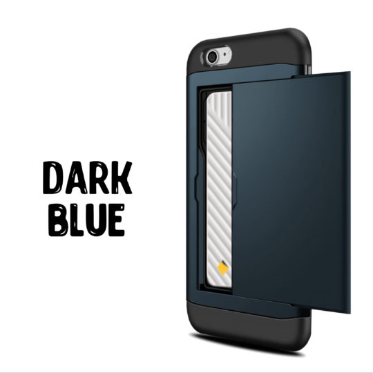 Case Wallet for iPhone 7 Plus Dark Blue Colour Back View