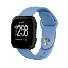 Denim Blue Silicone Pin Band for Fitbit VERSA Watch Smartiv