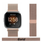 Gold Milanese Loop Bands For Fitbit VERSA Watch
