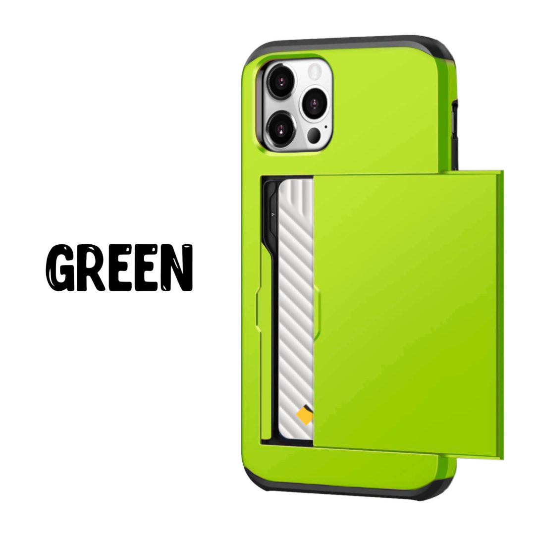 Case Wallet for iPhone 13 Mini Pro Max Green Colour Back View