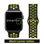 Black/Lemon Yellow Sports Silicone Band for Apple Watch