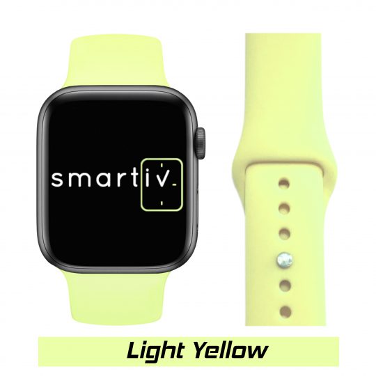 Sport Band Apple Watch Light Yellow Colour Face View
