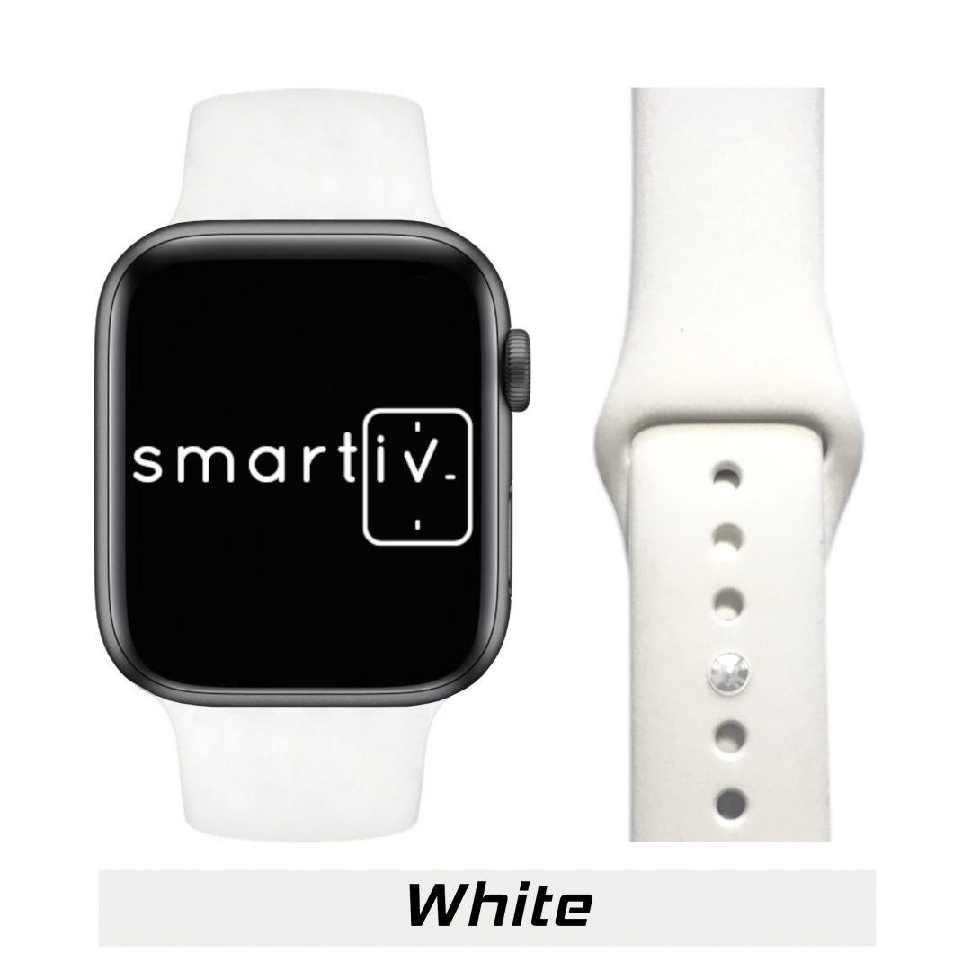 Sport Band Apple Watch White Colour Face View