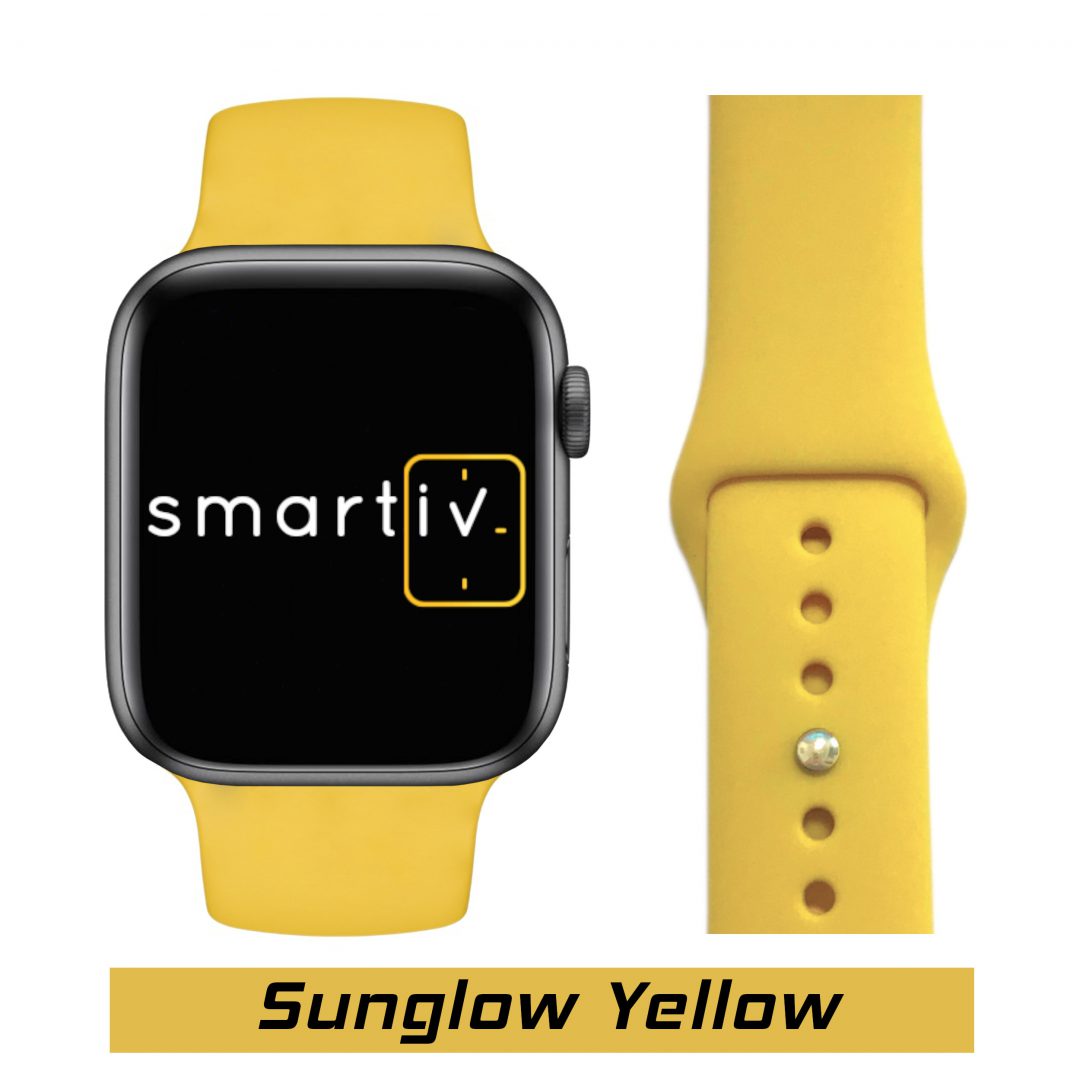 Sport Band Apple Watch Sunglow Yellow Colour Face View