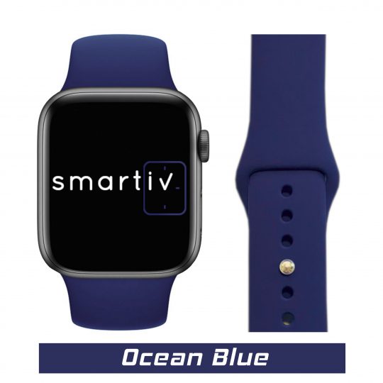 Sport Band Apple Watch Ocean Blue Colour Face View