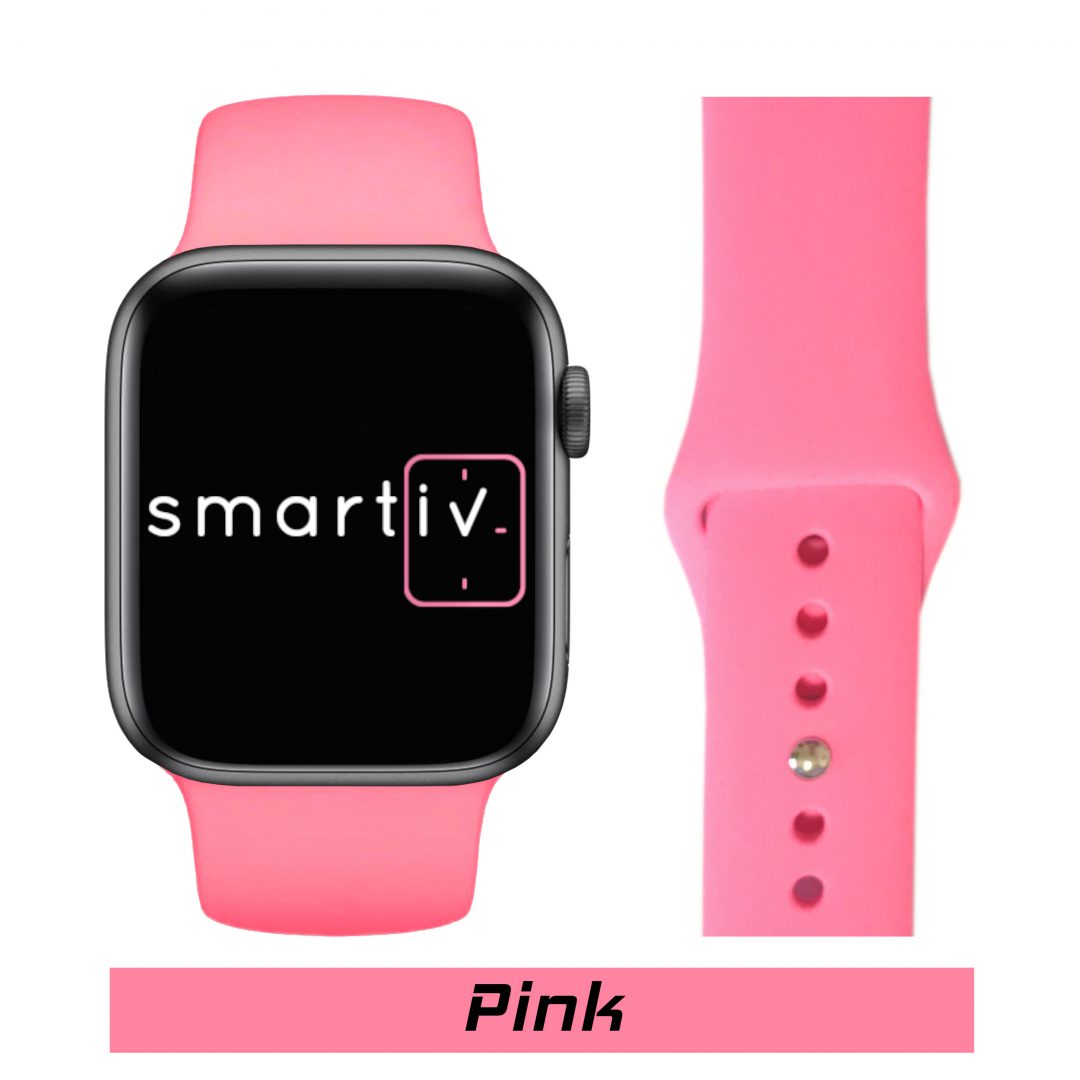 Sport Band Apple Watch Pink Colour Face View