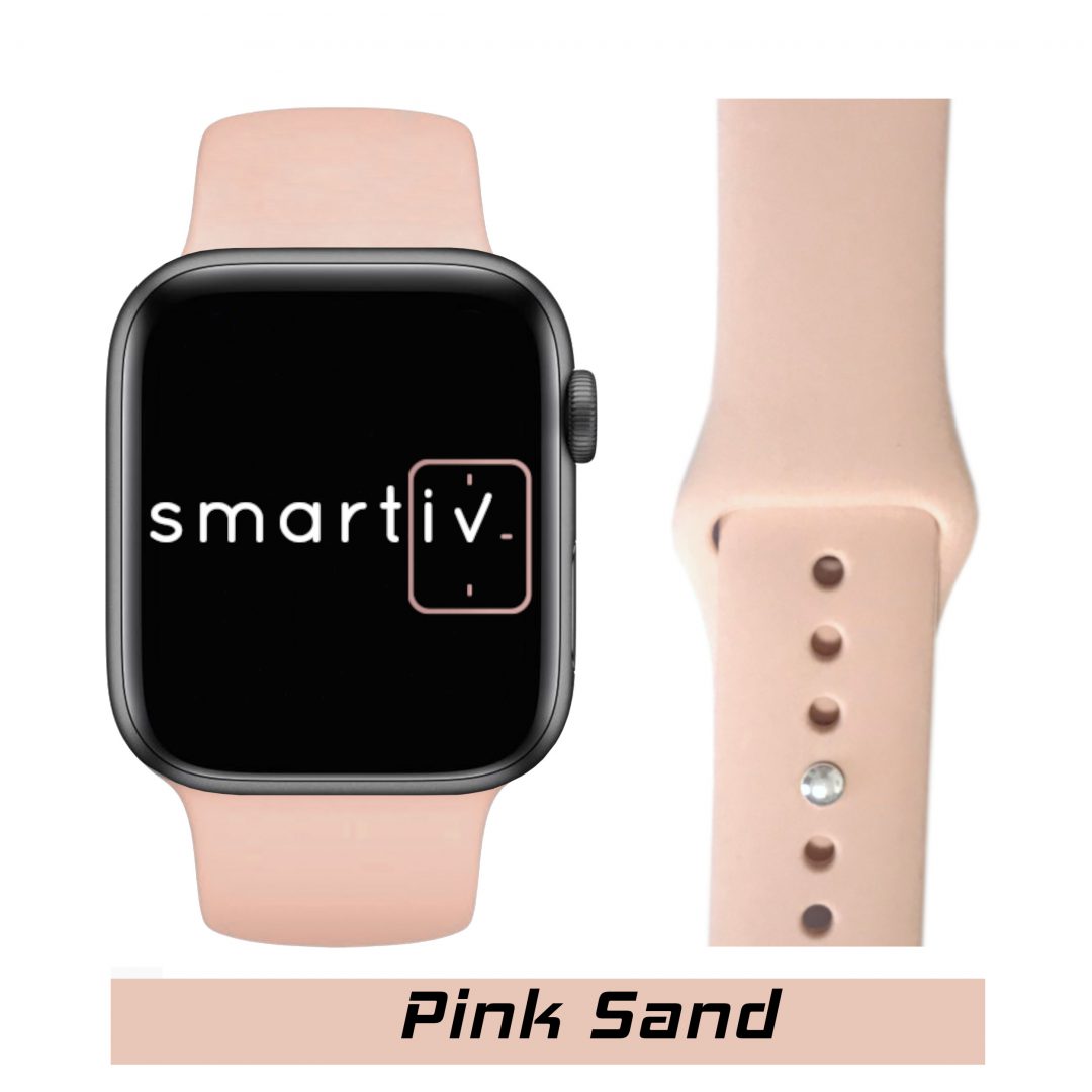 Sport Band Apple Watch Pink Sand Colour Face View