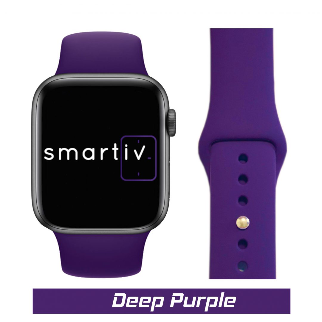 Sport Band Apple Watch Deep Purple Colour Face View