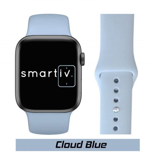 Sport Band Apple Watch Cloud Blue Colour Face View