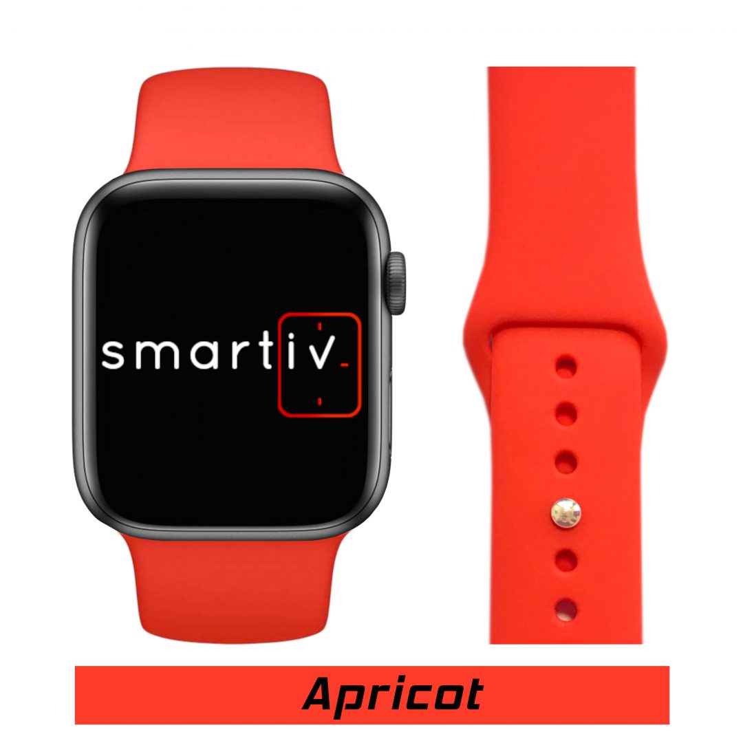 Sport Band Apple Watch Apricot Colour Face View