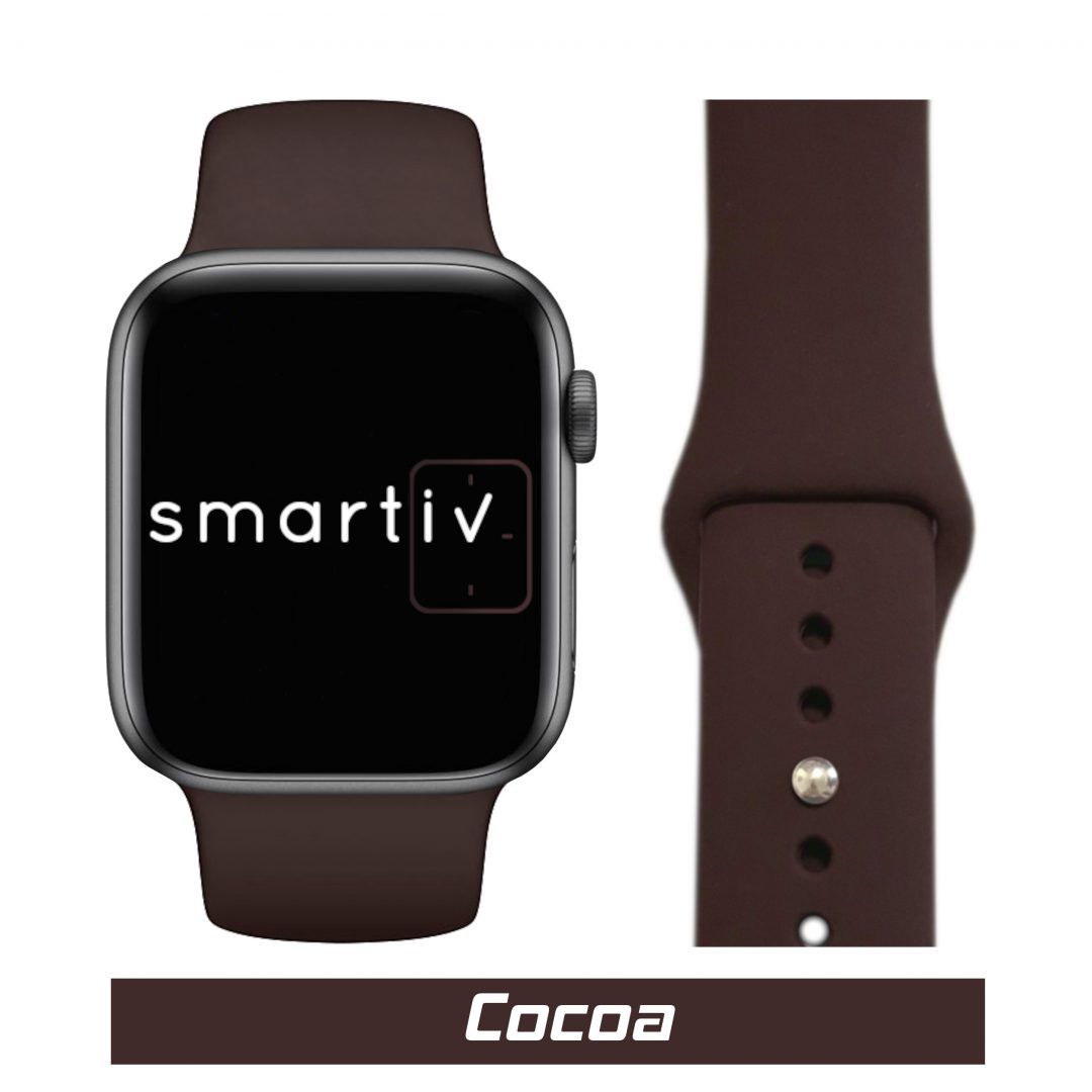 Sport Band Apple Watch Cocoa Colour Face View