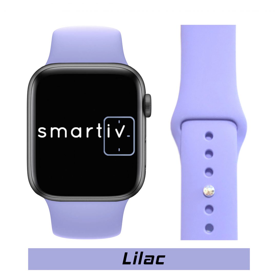 Sport Band Apple Watch Lilac Colour Face View