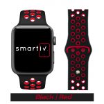 Black/Red Sports Silicone Band for Apple Watch