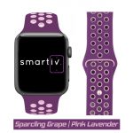 Sparcling Grape/Pink Lavender Sports Silicone Band for Apple Watch