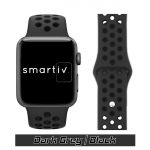 Dark Grey/Black Sports Silicone Band for Apple Watch